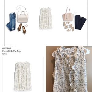 Alice Blue Kendahl Ruffle Top